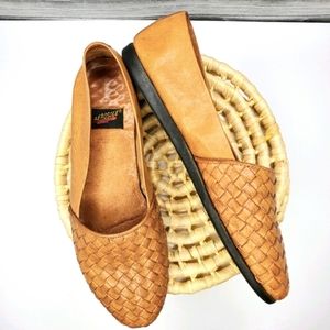 Vintage Aerosole Woven Leather Flats Size 10